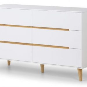 Alicia 6 Drawer Chest White