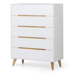 Alicia 5 Drawer Chest White