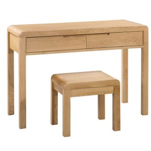 Oak Dressing Table And Stool